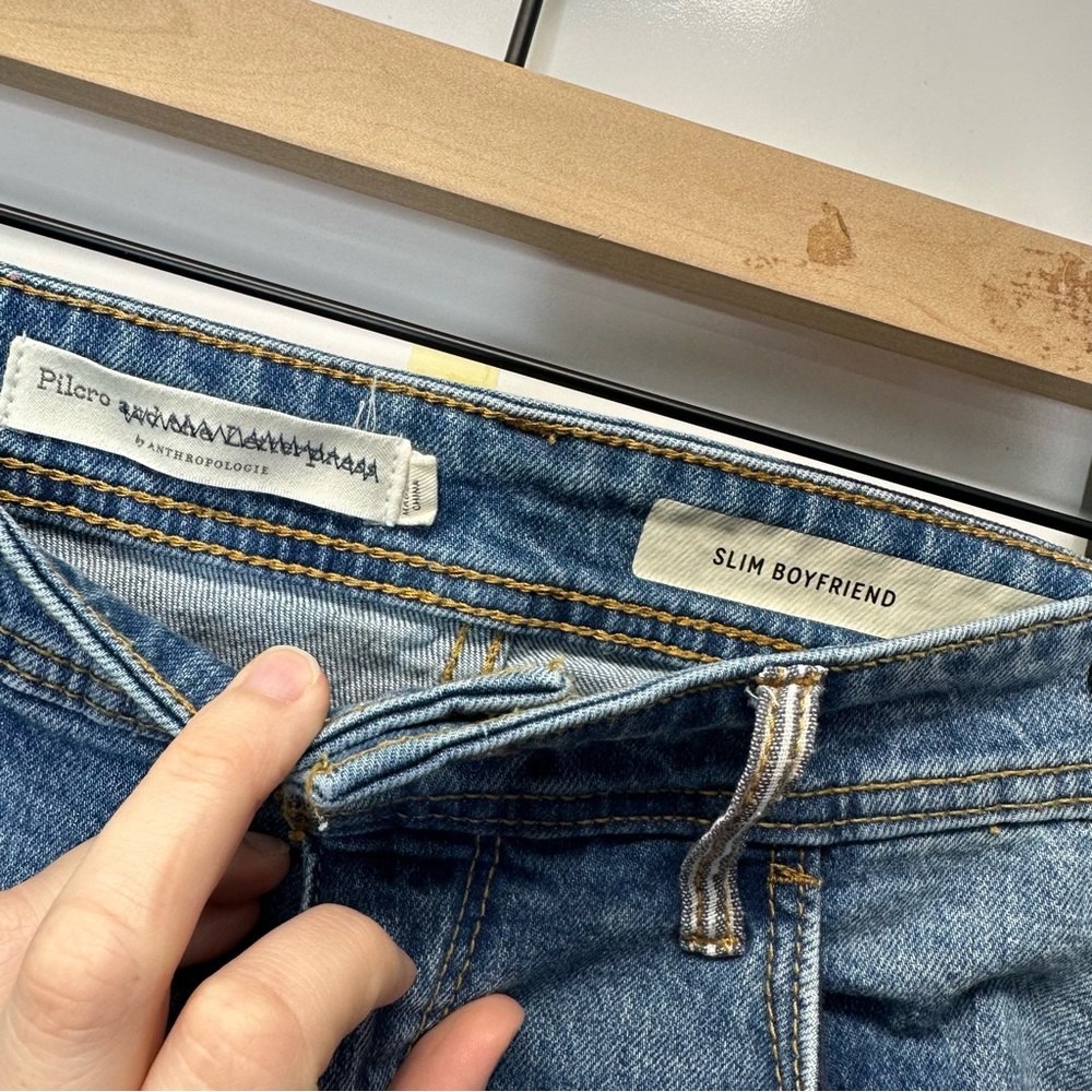 Pilcro Light Blue Straight Leg Jeans - Picture 6 of 14